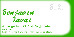 benjamin kavai business card